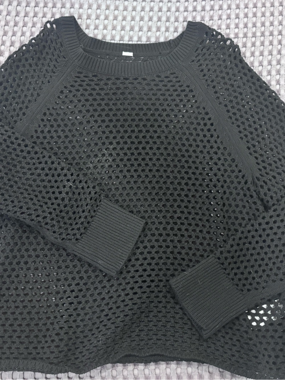 Old Navy Black Open-Knit Sweater